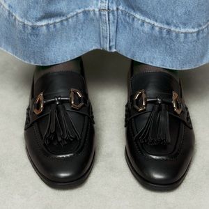 ZARA tasseled moccasins